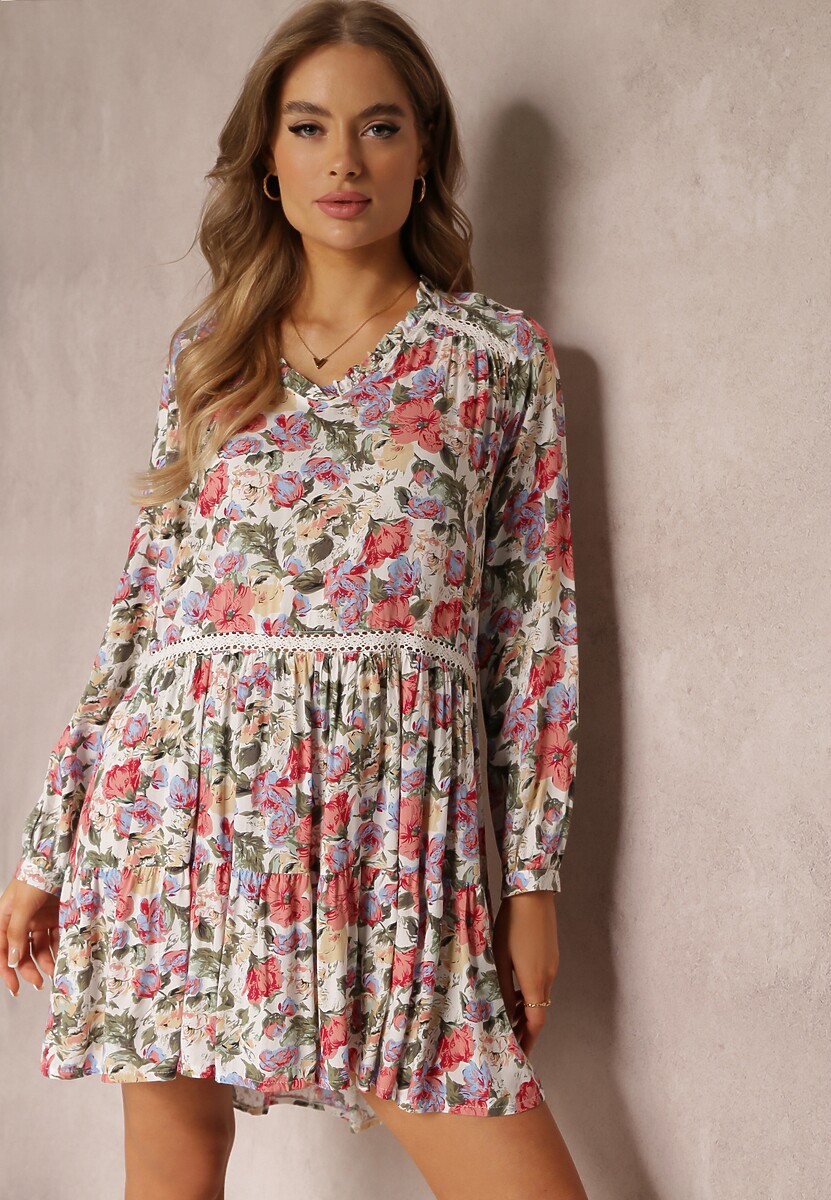 Biało-Różowa Sukienka Mellesilea
