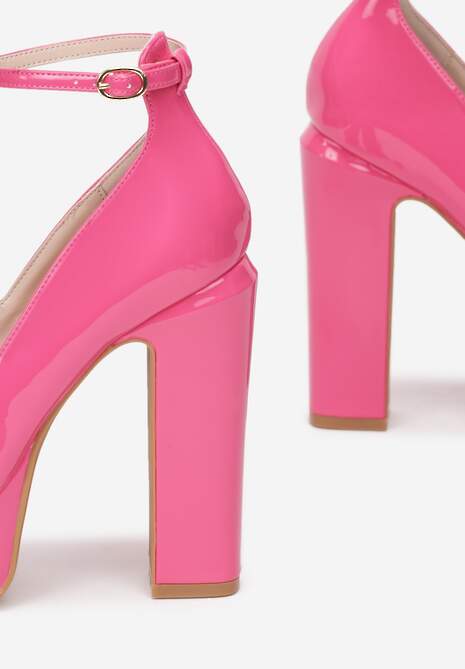 Fuksjowe Czółenka na Platformie i Słupku Mossaia