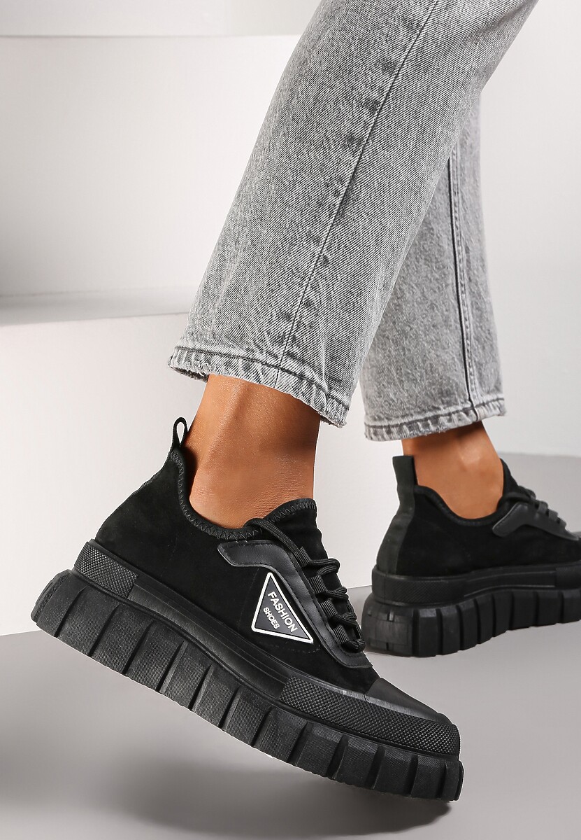 Czarne Sneakersy Christelle