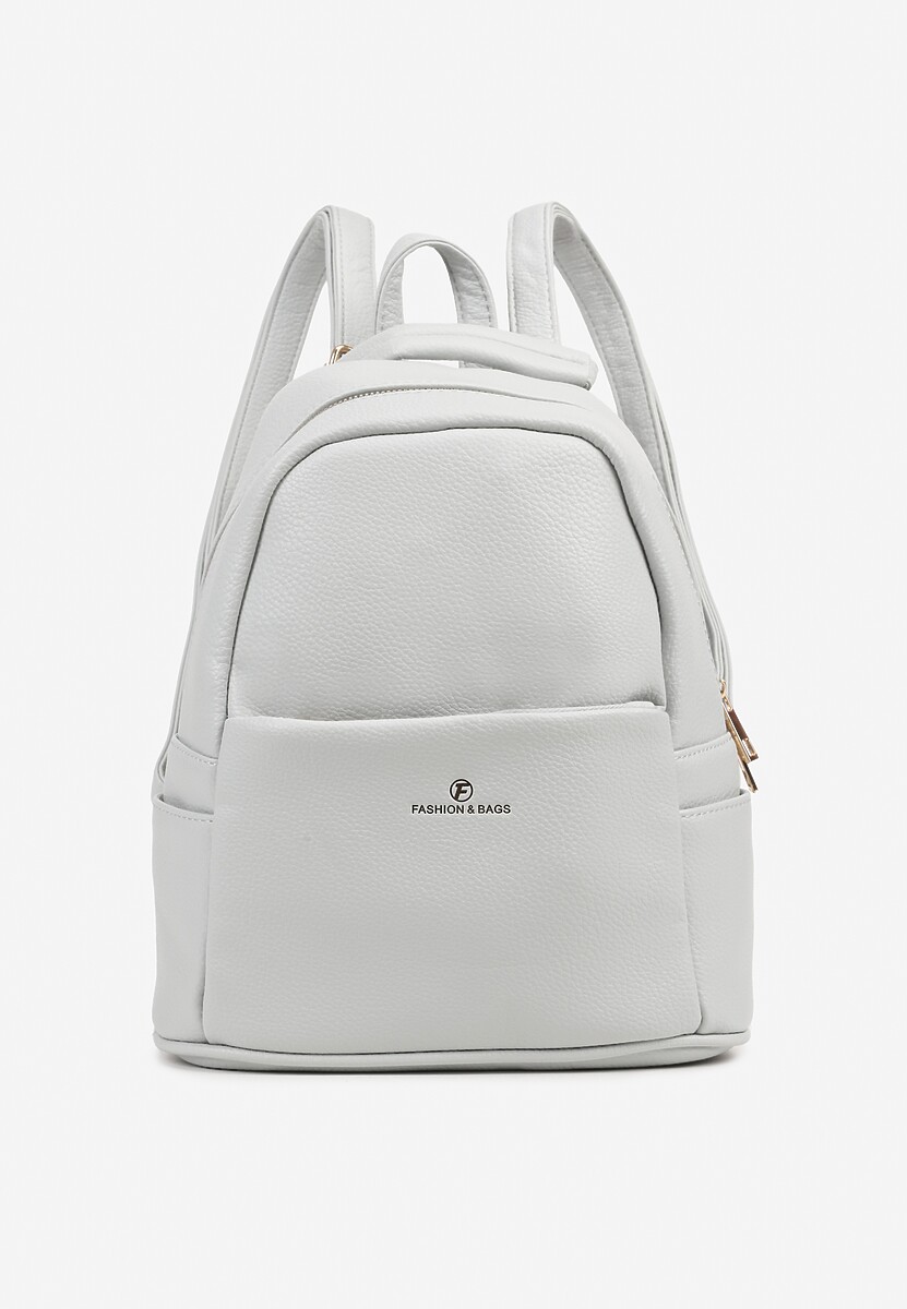 Jasnobeżowy Plecak z Metalicznym Napisem Elisalla