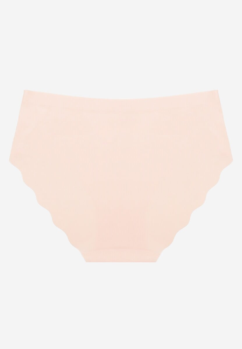 Różowe Majtki Typu Figi Ozdobione Falbanką Lilivies