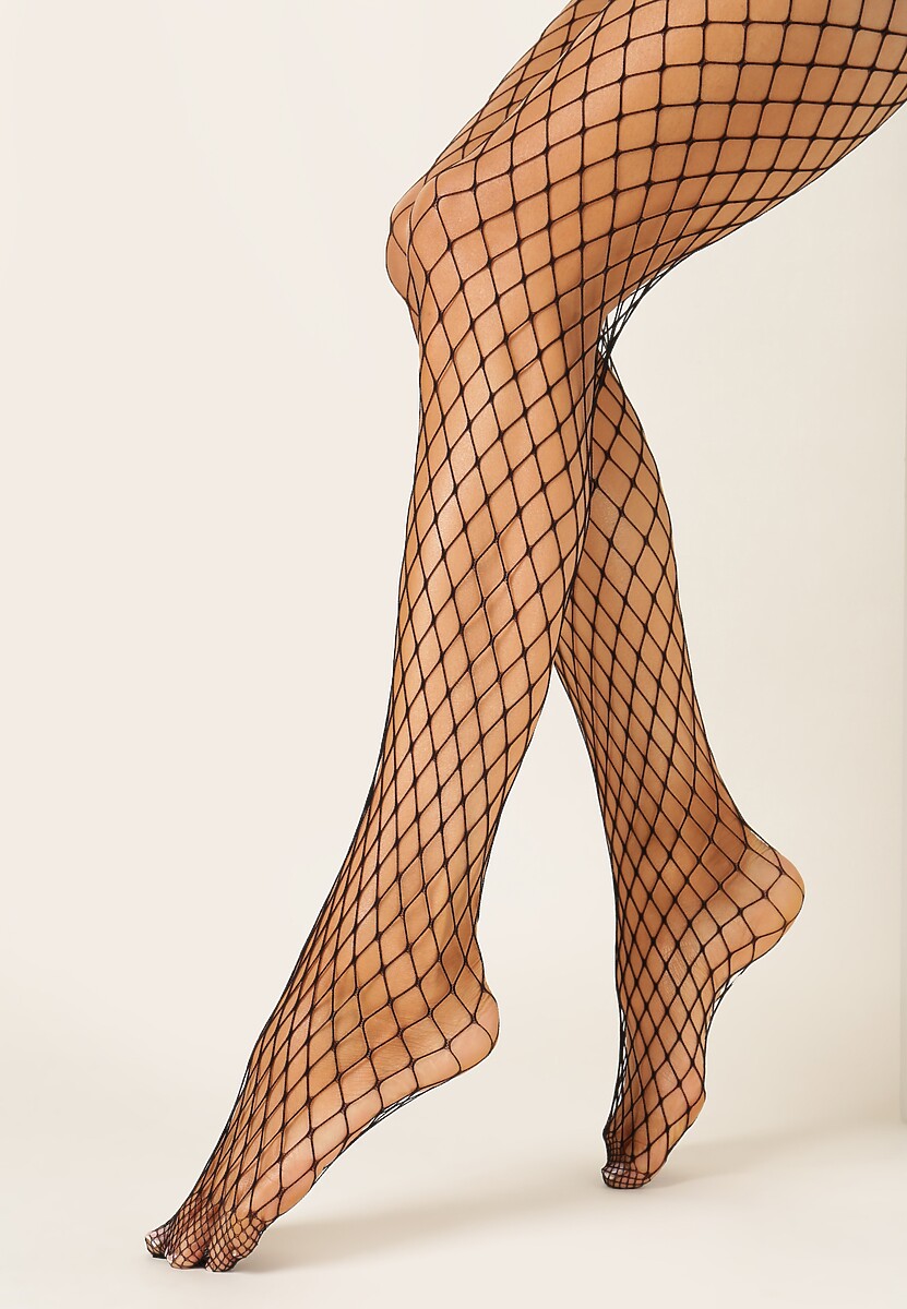 Czarne Rajstopy Kabaretki Dream Comes