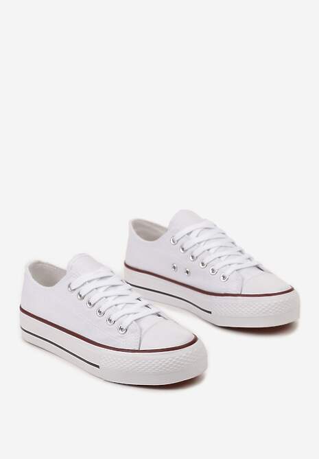 Białe Klasyczne Trampki Przed Kostkę Xarosa