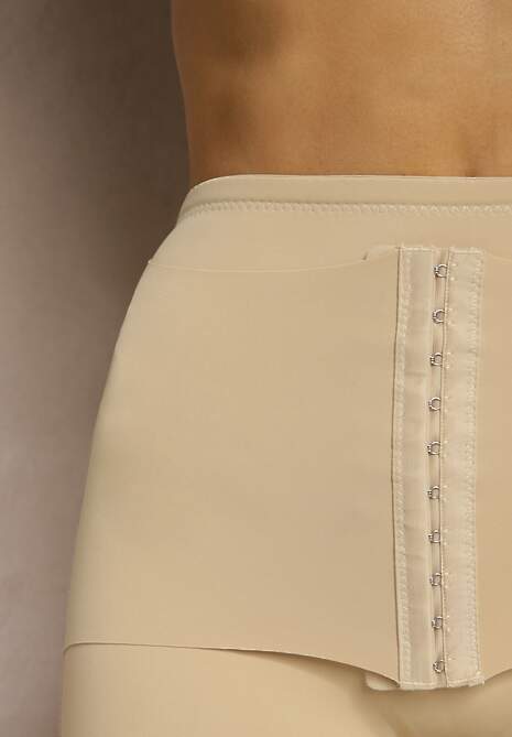 Beżowa Bielizna modelująca Majtki Typu Szorty High Waist Liradelle