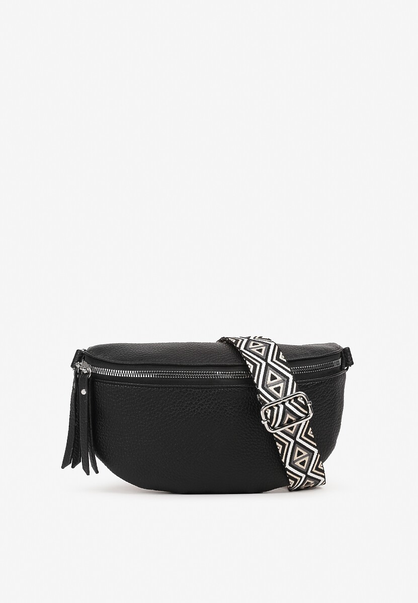 Jasnoniebieska Nerka z Materiałowym Paskiem w Mozaikowe Wzorki Delavinea