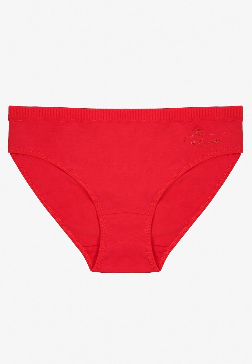Czerwone Majtki z Bawełny Typu Figi Afitia
