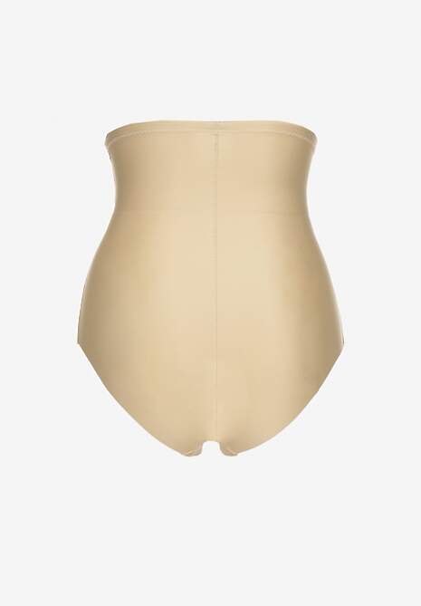 Beżowa Bielizna modelująca Majtki Typu Figi High Waist Salanovia