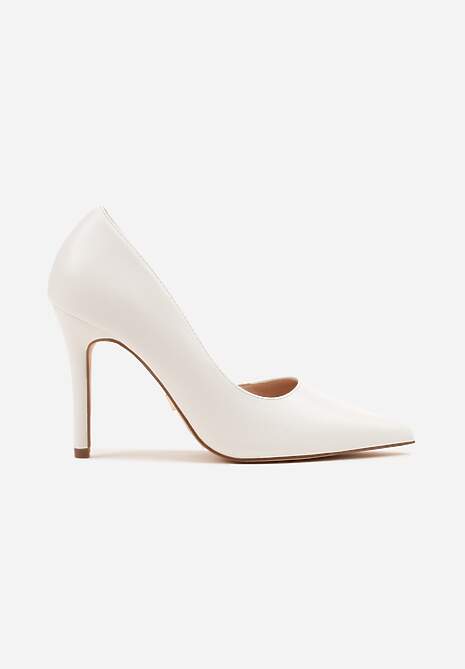 Białe Klasyczne Szpilki Vices z Wkładką z Naturalnej Skóry Norelis