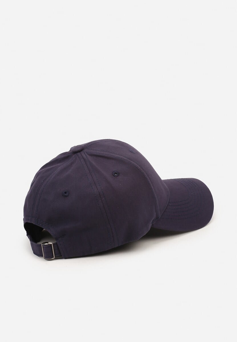 Granatowa Bawełniana Czapka z Daszkiem Finarda
