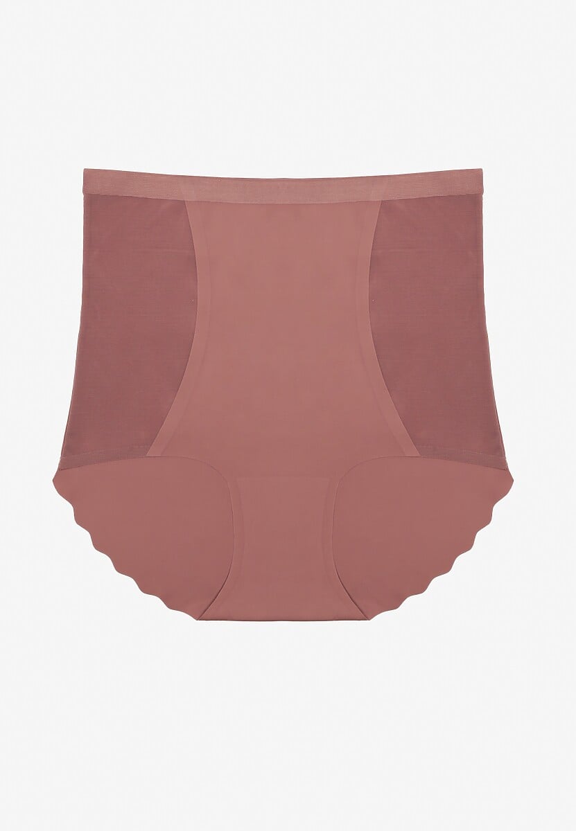 Czerwona Bezszwowa Bielizna modelująca Majtki High Waist Falawena