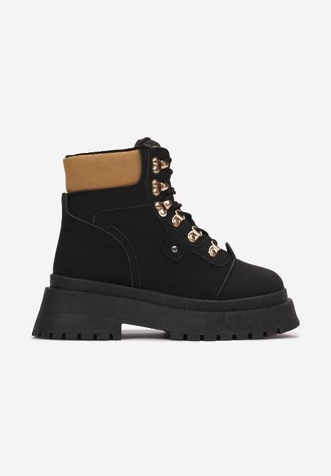 Czarne Traperki Leuna