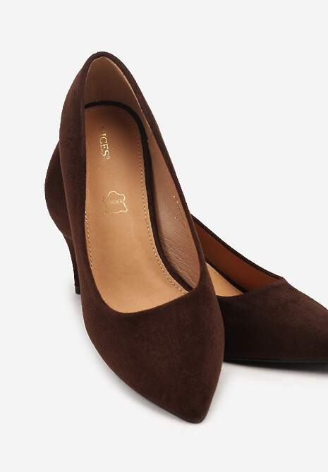 Brązowe Czółenka Vices na Szpilce w Klasycznym Stylu Savora
