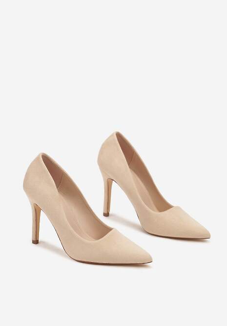 Ciemnobeżowe Szpilki w Klasycznym Stylu Mevalor