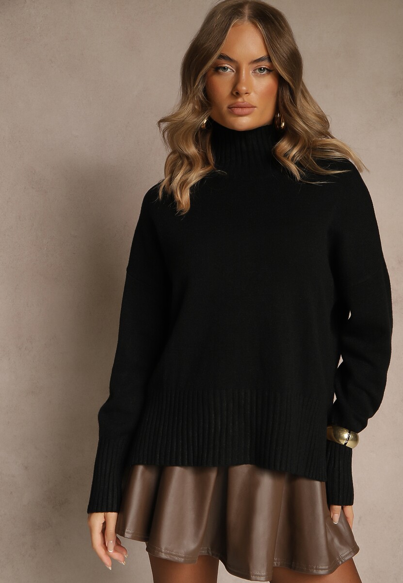 Beżowy Gładki Golf Casual Ralloria