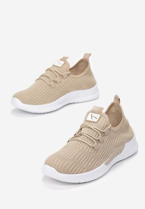 Beżowe Buty Sportowe Pudina