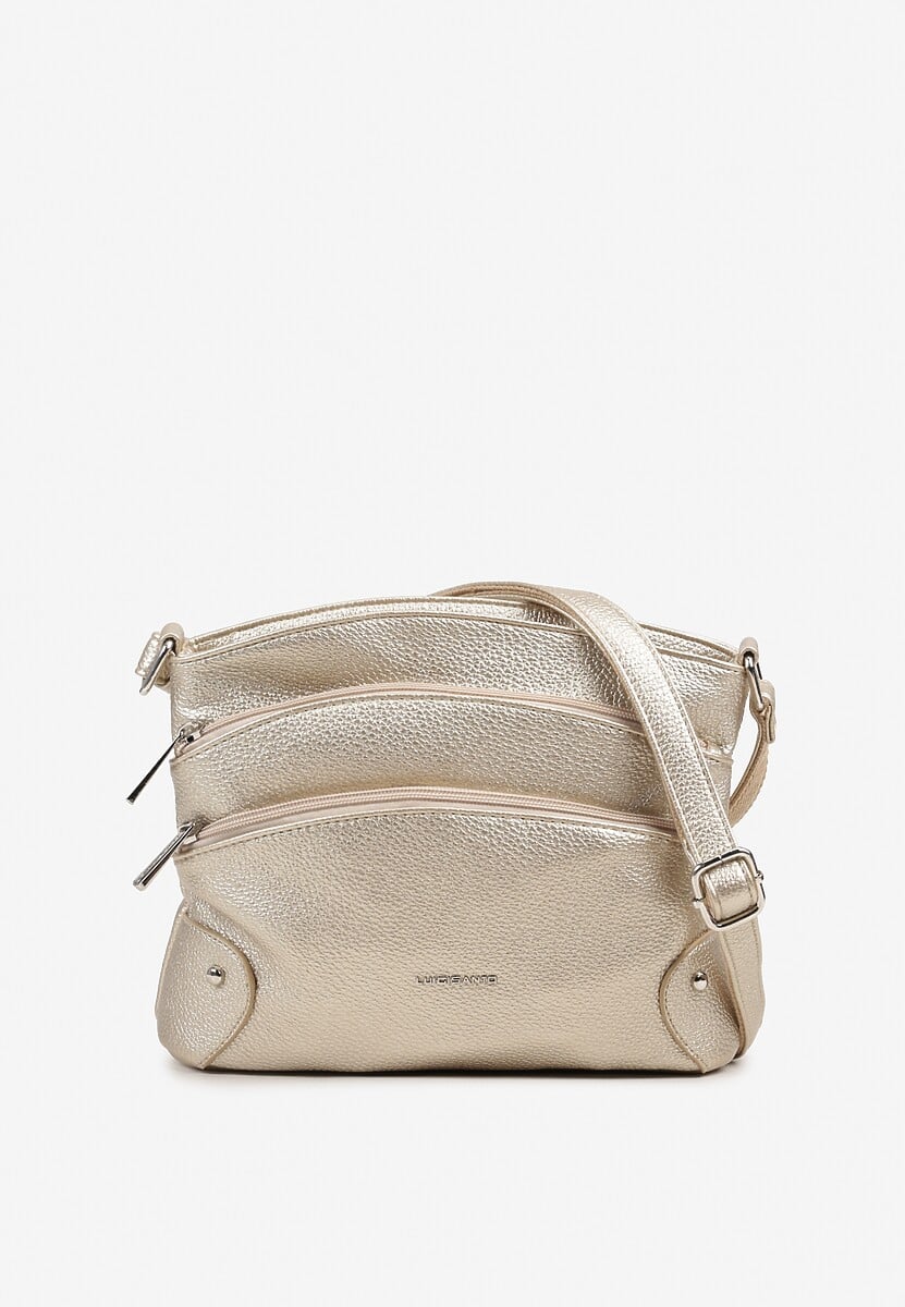 Czarna Torebka Ozdobiona Suwakami i Napisami Tanovira