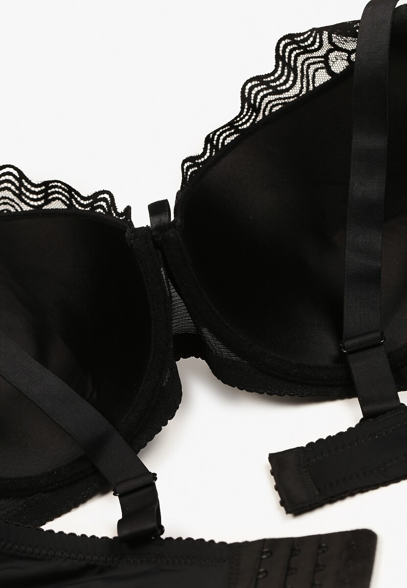 Czarny Biustonosz z Usztywnionymi Miseczkami Tinanna