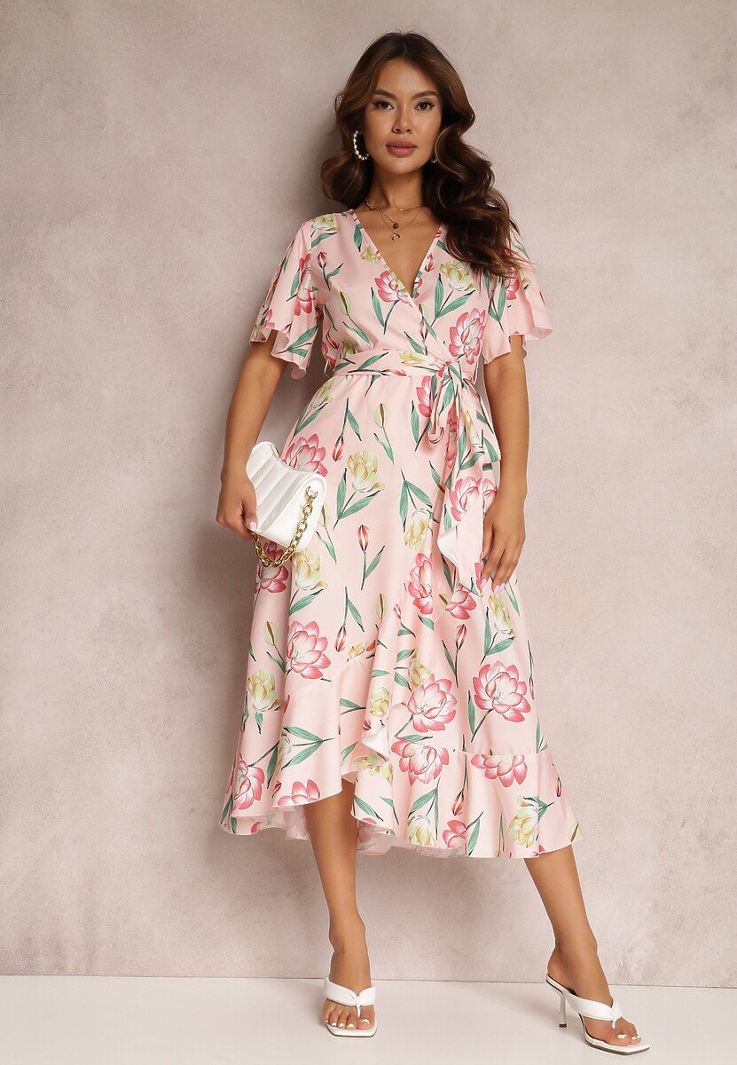 Różowa Sukienka Zinano