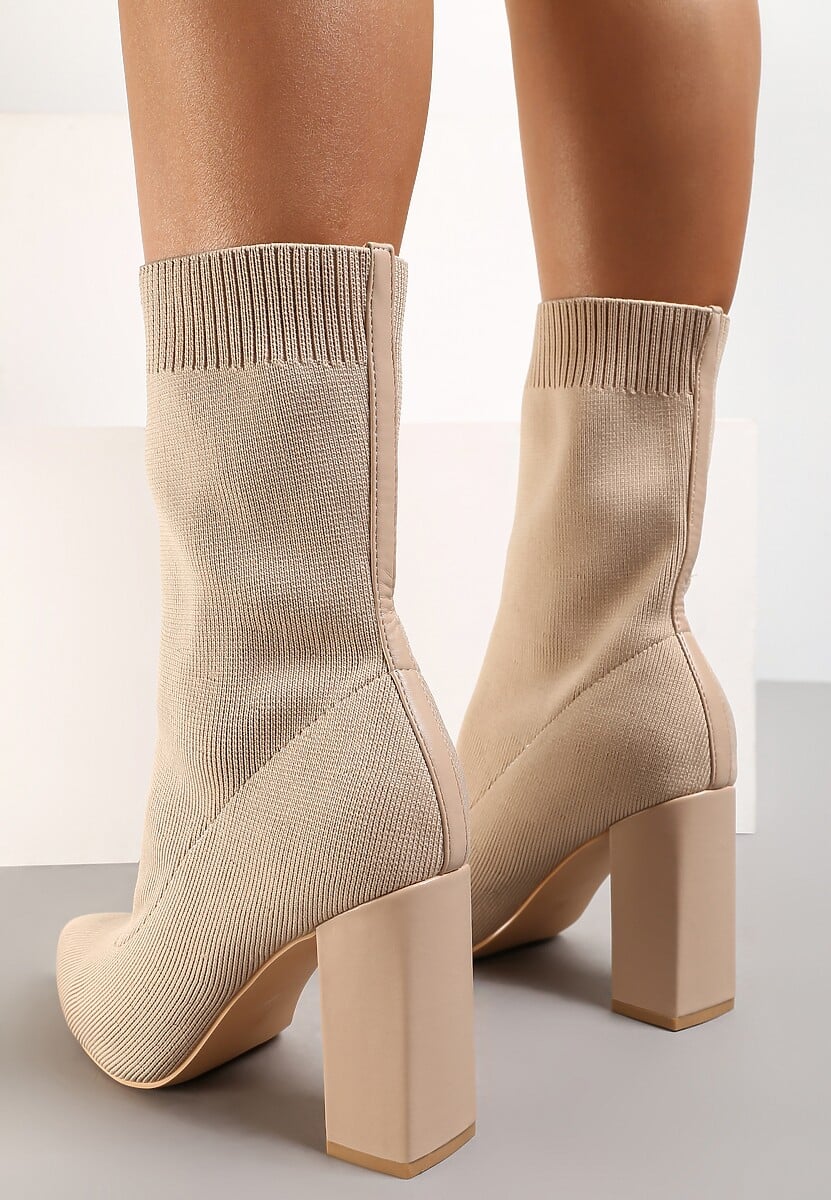 Beżowe Botki Amatheina