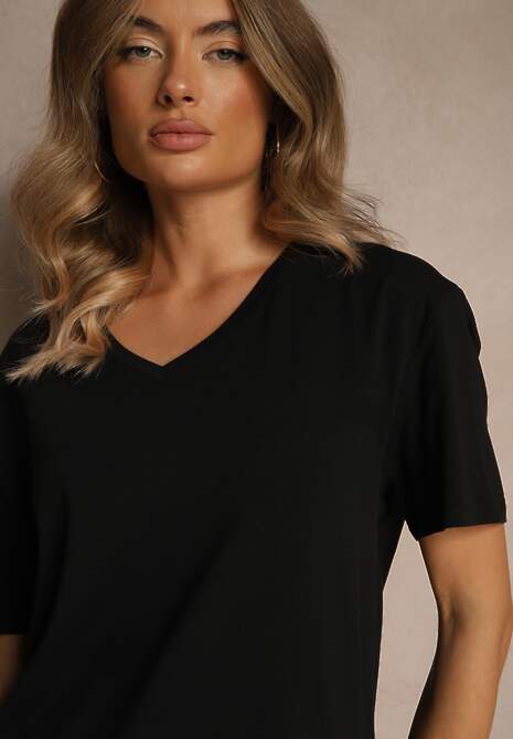 Czarny T-shirt Nikoneus