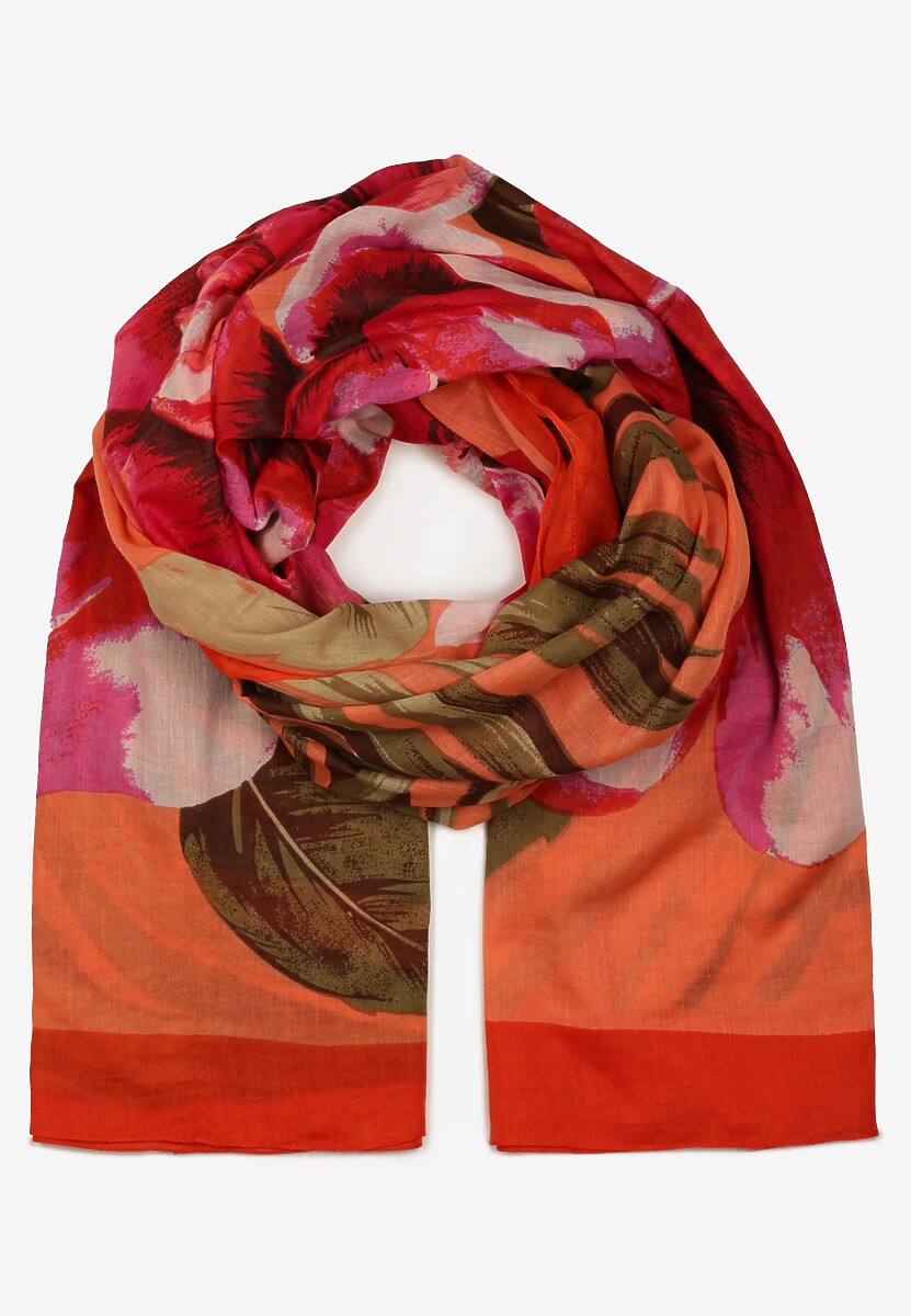 Żółty Bawełniany Szalik w Print Jellala