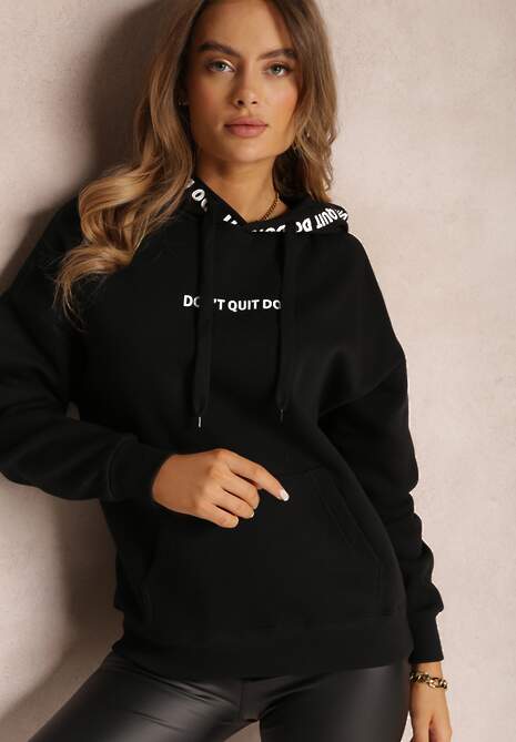 Czarna Bluza z Kapturem Vasilija