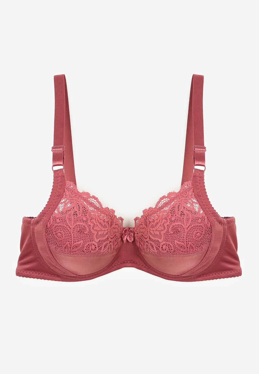 Różowy Klasyczny Biustonosz z Regulowanymi Ramiączkami Vikiirin