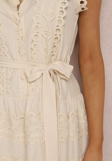 Jasnobeżowa Sukienka Ismeia