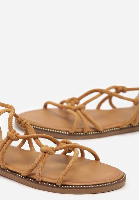 Brązowe Klasyczne Sandały Typu Rzymianki Anivena