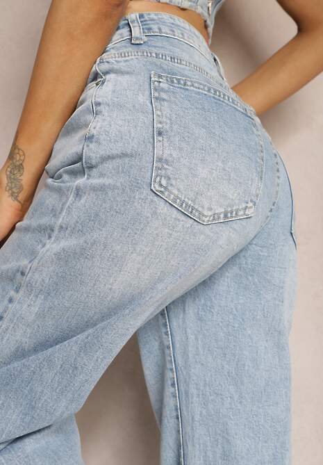Niebieskie Jeansy Szerokie Tryphopis