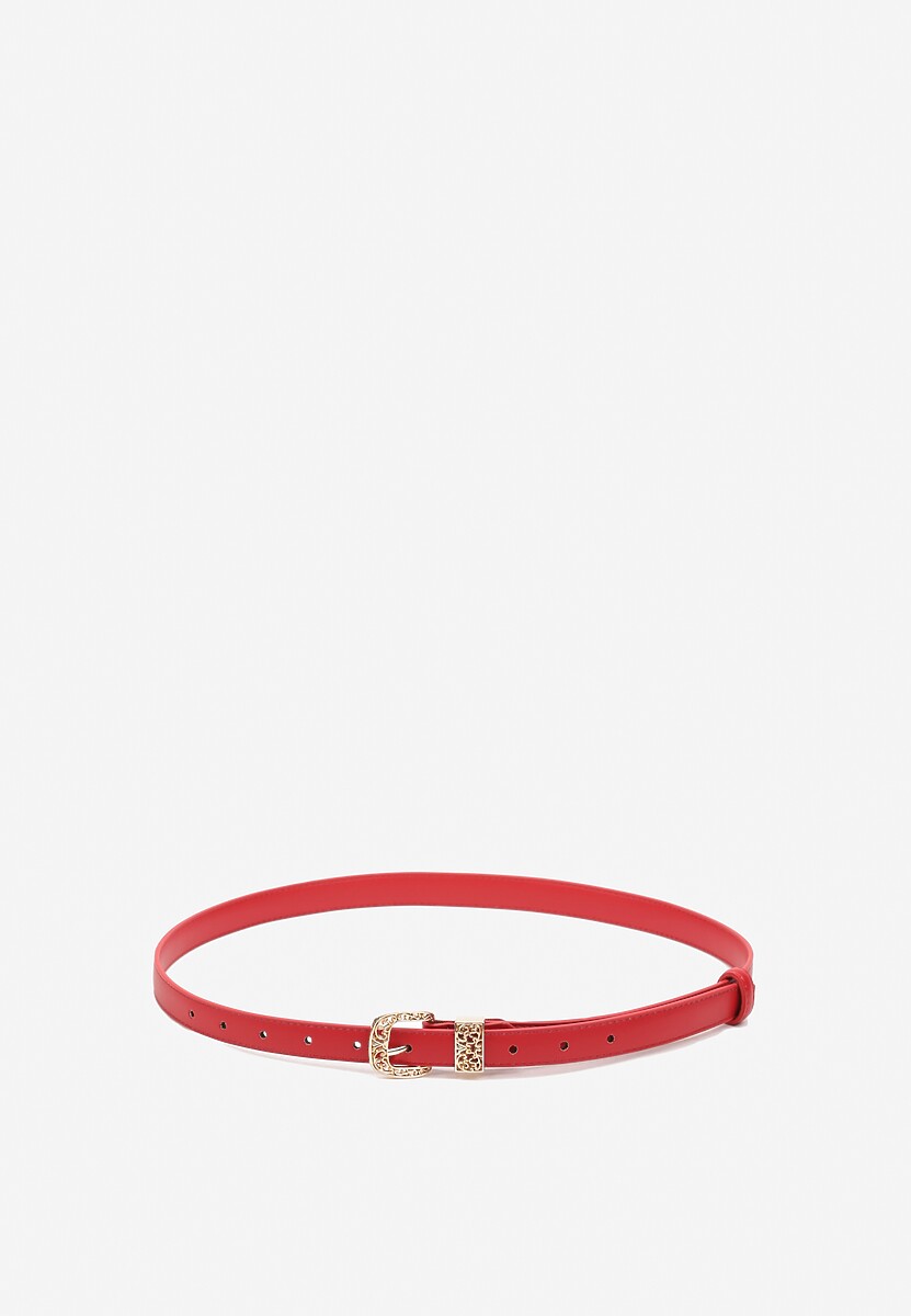 Niebieski Casualowy Pasek Ozdobiony Metaliczną Klamrą Deranea