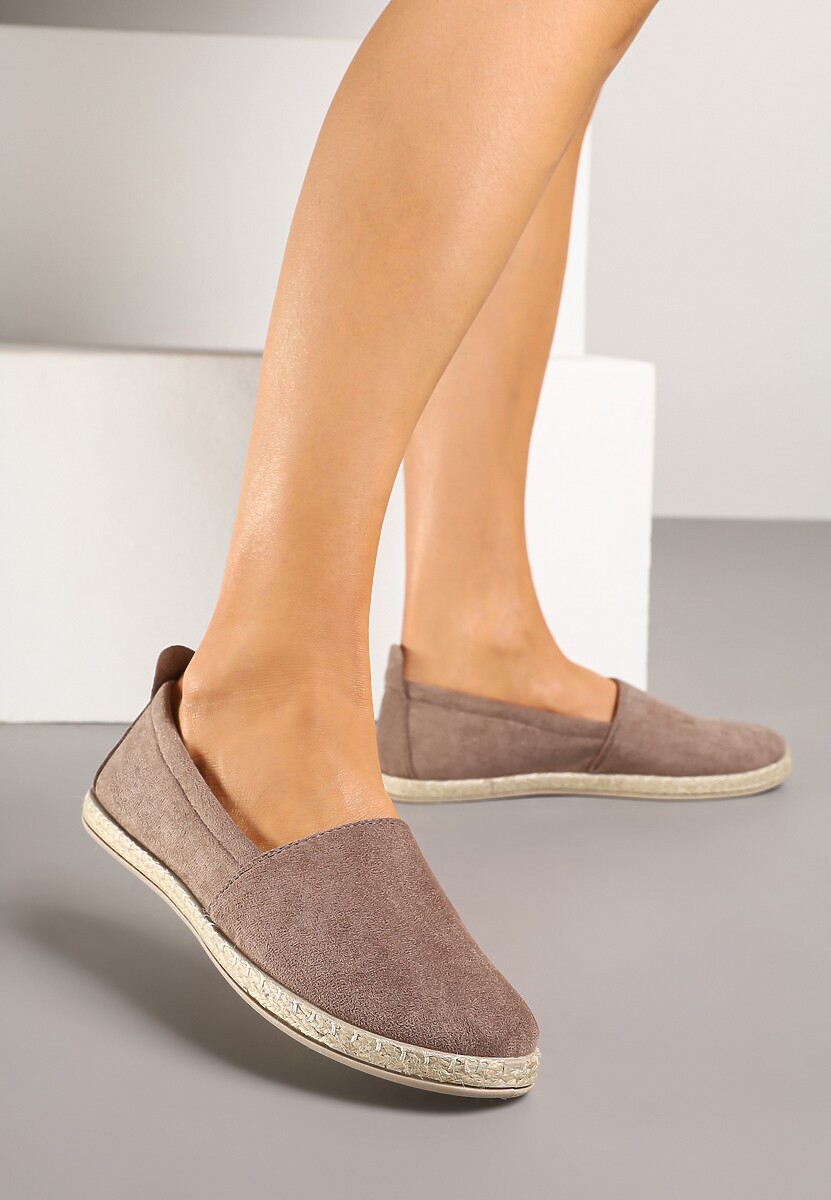 Czarne Płaskie Espadryle z Plecionką na Podeszwie Julietae