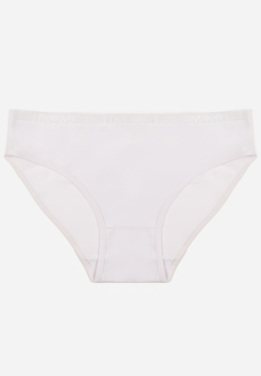 Białe Majtki Figi z Bawełny z Napisem Love Adririn