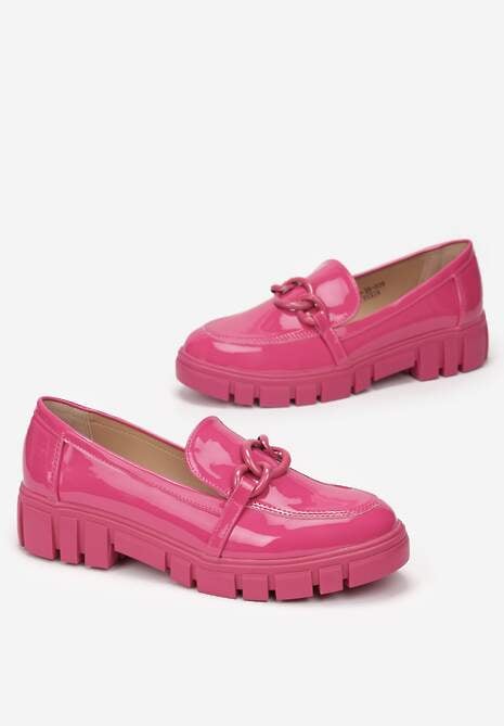 Fuksjowe Mokasyny ze Skórzaną Wkładką Iphiasne