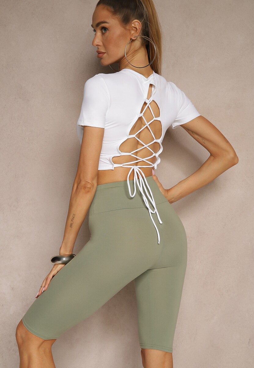 Jasnoniebieskie Klasyczne Szorty o Fasonie Kolarek Livindra