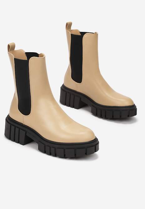 Beżowe Botki Acheis