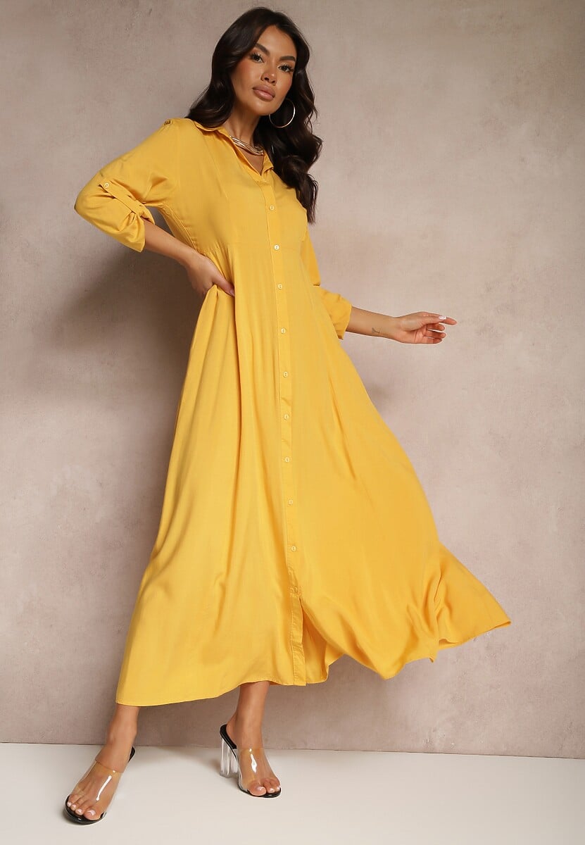 Żółta Sukienka Hillcrest