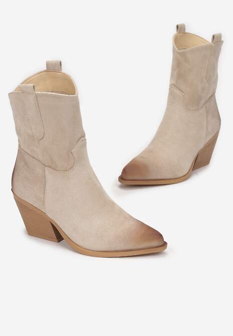Beżowe Botki Mico