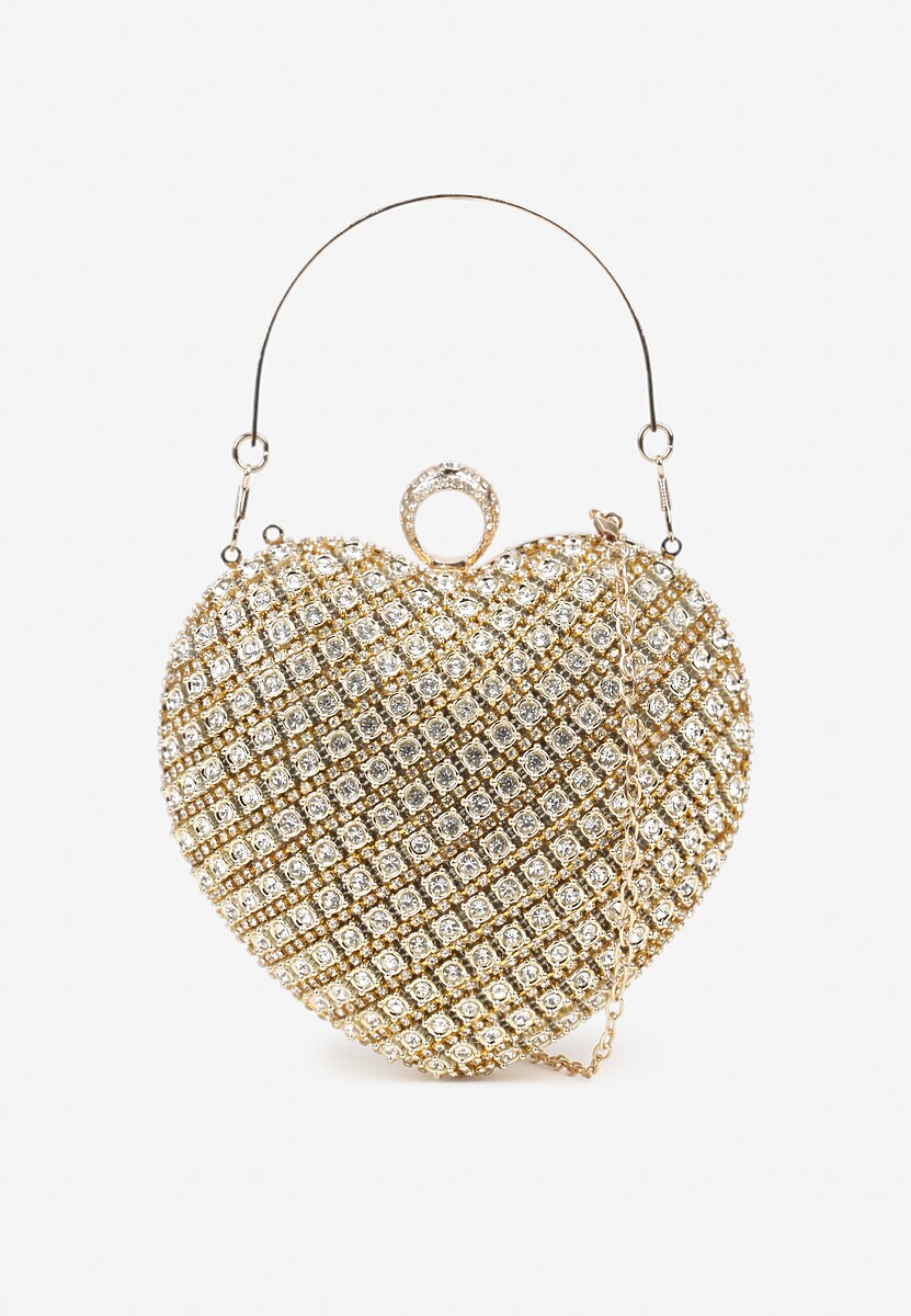 Srebrna Koktajlowa Torebka w Kształcie Serca z Cyrkoniami Deolave