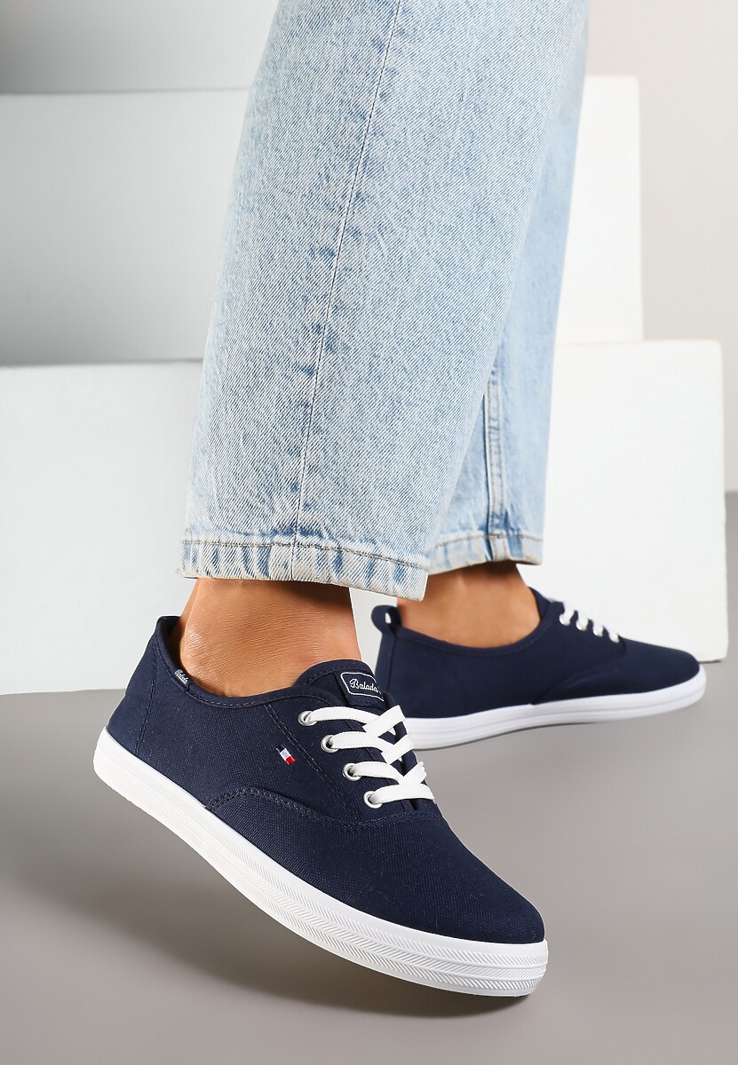 Granatowe Basicowe Tenisówki Vices Hallriva