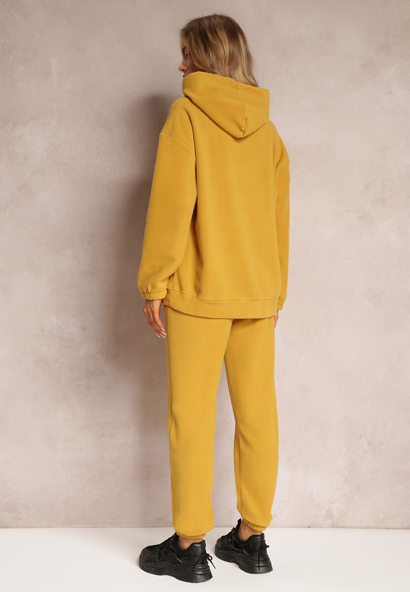Żółty 2-częściowy Komplet Dresowy z Bluzą i Spodniami Maddeve