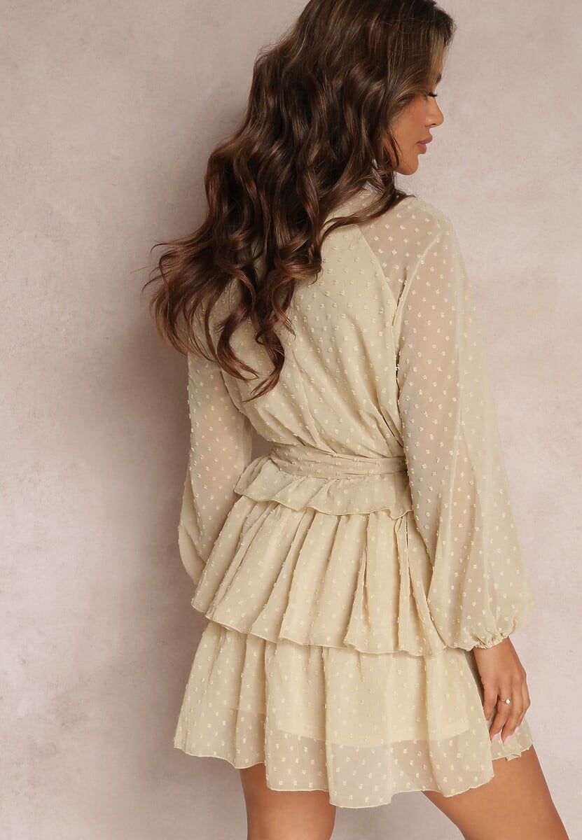 Beżowa Sukienka Dimplesky