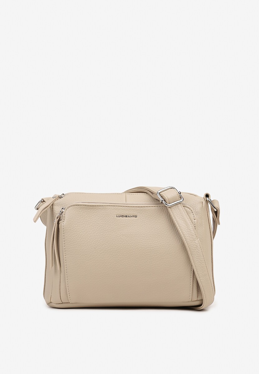 Jasnobeżowa Torebka Trzykomorowa w Stylu Listonoszki Jenelira