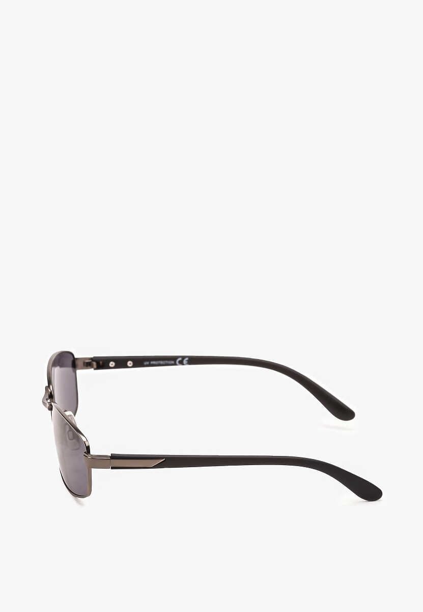 Czarne Okulary Przeciwsłoneczne z Cienkimi Oprawkami Tinithas