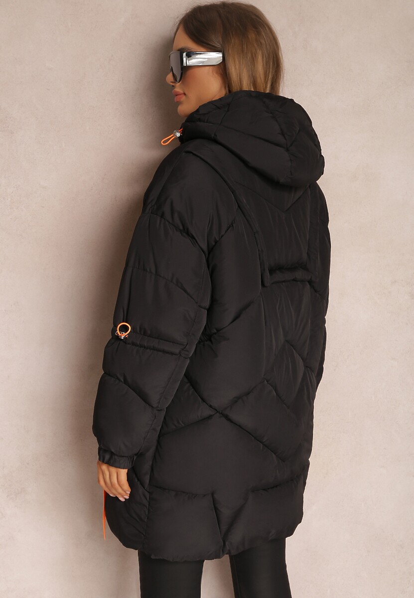 Czarna Kurtka Pikowana Kagia