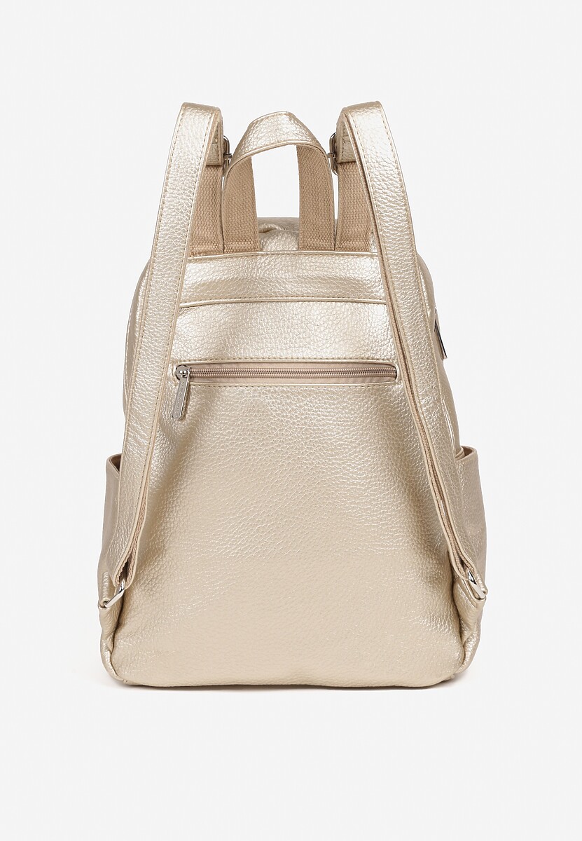 Złoty Plecak z Suwakami w Miejskim Stylu Nalionea