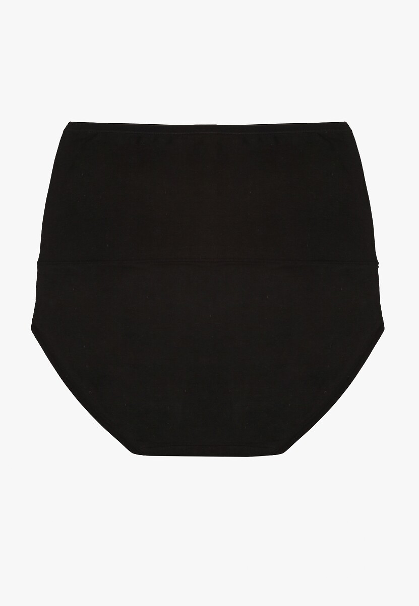 Czarne Modelujące Majtki z Bawełny High Waist Nilionea