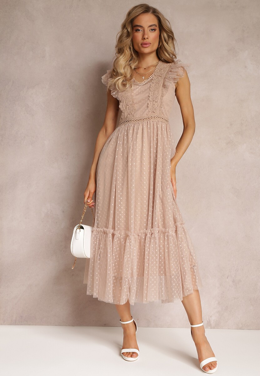 Beżowa Sukienka Lasthameia