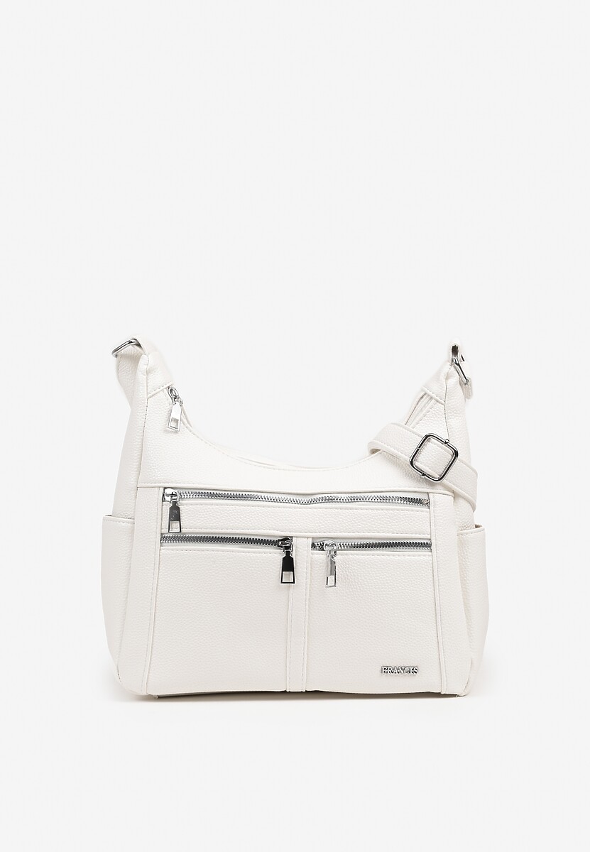 Biała Perforowana Torebka Listonoszka Griovia