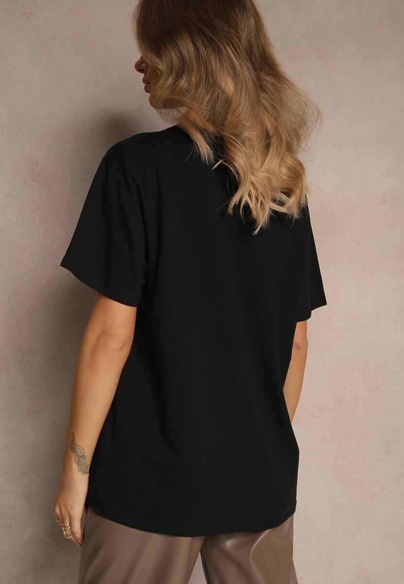 Czarny T-shirt Nikoneus